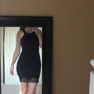 Tight black dress